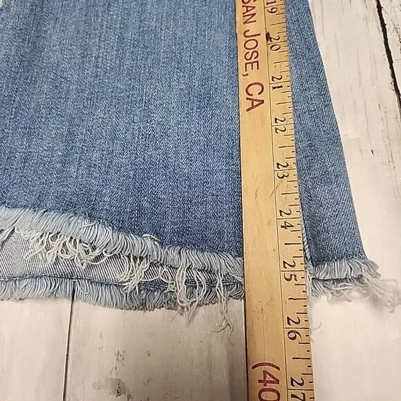 Flying Monkey - Mid Rise Split Hem Distressed Flare Jeans Women's Size 25 - Picture 14 of 15